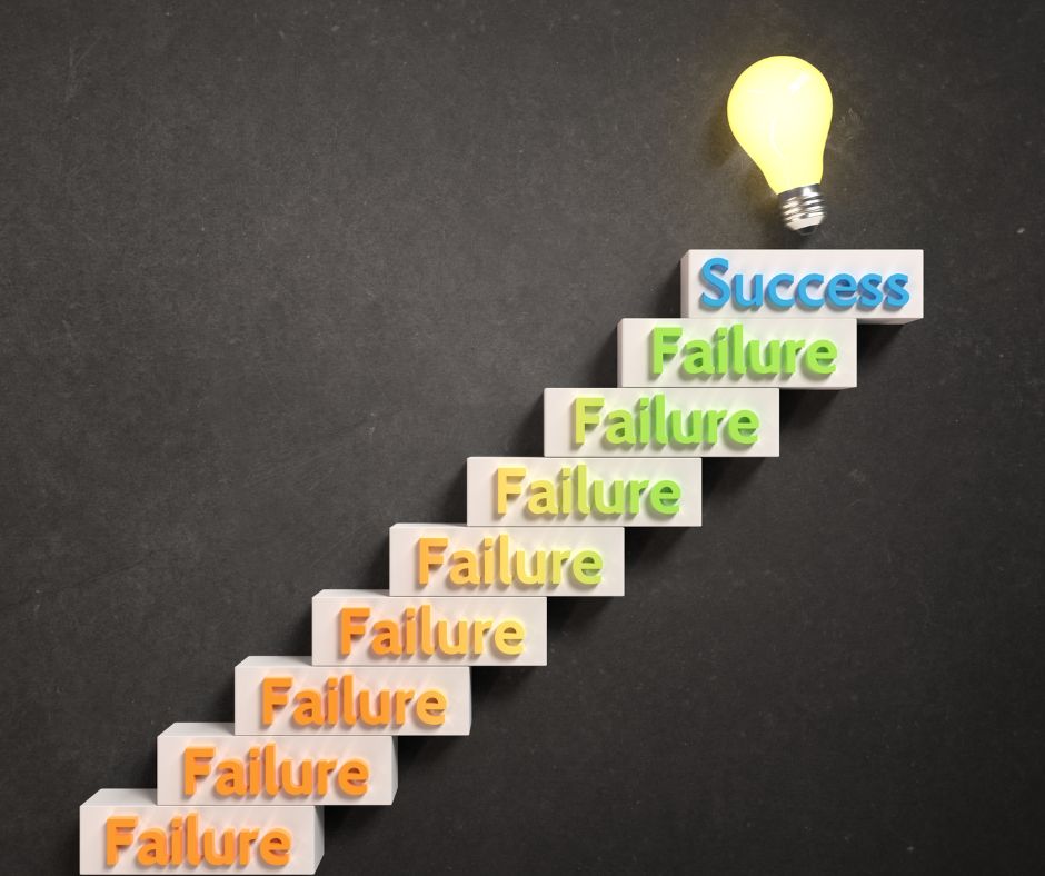 Featured image of stairs for famous people who failed before they succeeded.
