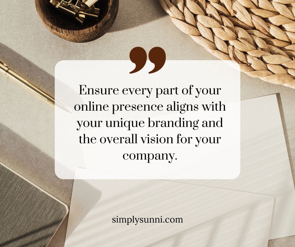 An aestheticly pleasing image background of a desk with an encouraging quote for team review with Simply Sunni.