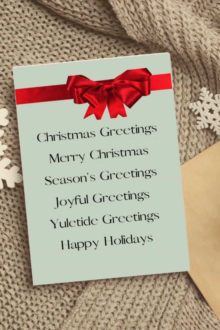 Holiday greetings