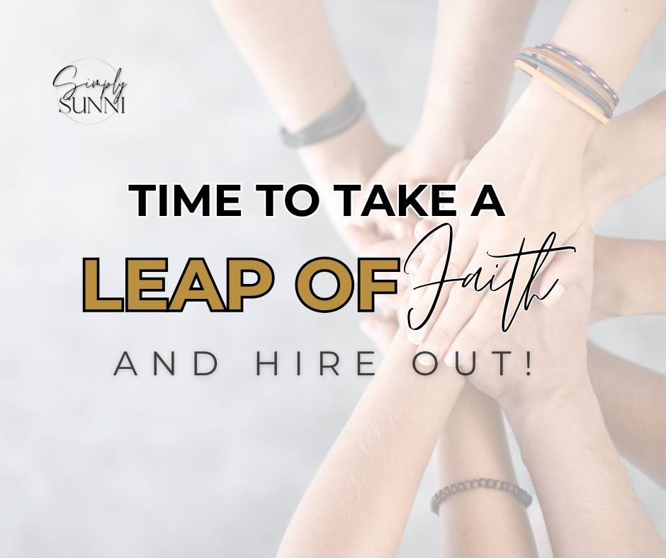 Image of hands in together for the Time to Take a Leap of Faith and Hire Out post.