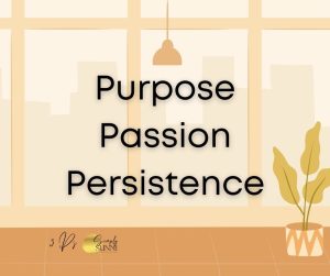 Skyrise graphic with the 3 Ps of Women-Owned small business ownership.
