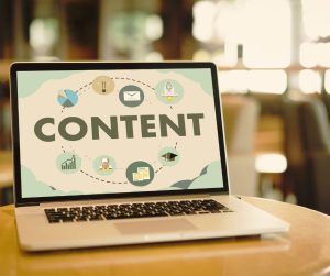 Content image of a laptop for search engines and blog SEO.