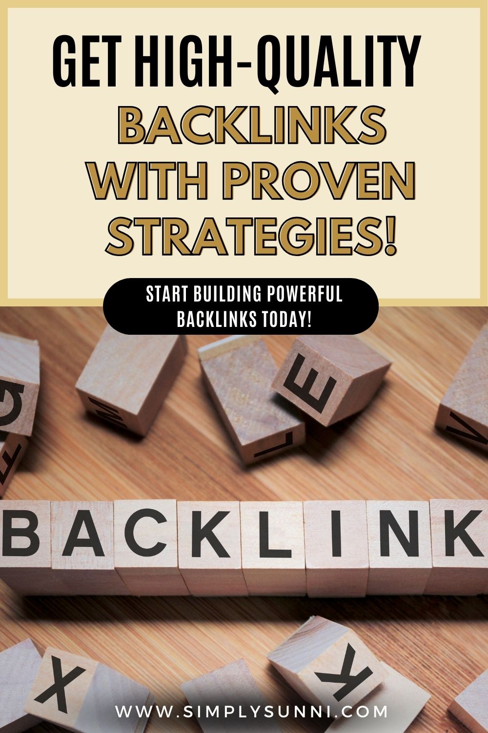 Get high quality backlinks pin.