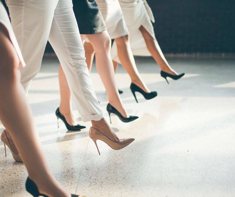 Ideal Demographic image fo women walking powerfully for Simply Sunni.