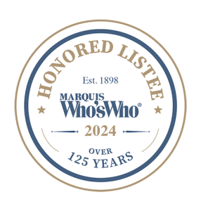 Marquis Who's who 2024 Honored Listee Badge