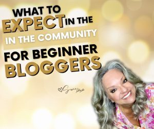 Sunni peeking on to let the readers know what to expect in the Community for Beginner Bloggers.