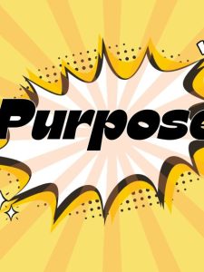 A seperhero style pop art graphic for purpose.