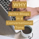Keyboard image for conversational tone blog post.
