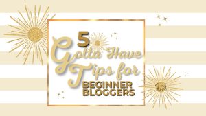 A section from the 5 Gotta Have tips for Beginner Bloggers Course cover image.