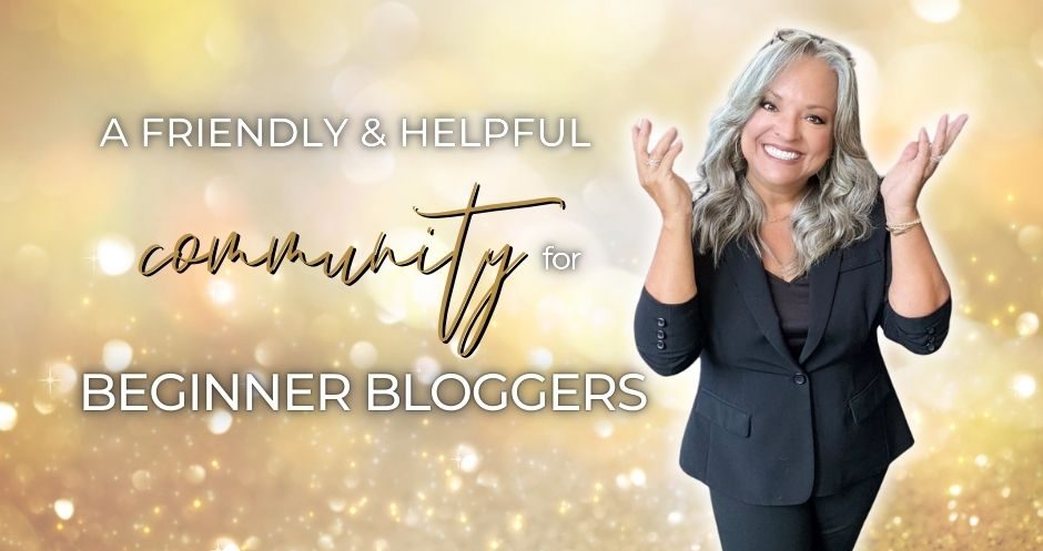 Sunni Baerwalde featured in a Simply Sunni graphic for the Community for Beginner Bloggers Facebook group.