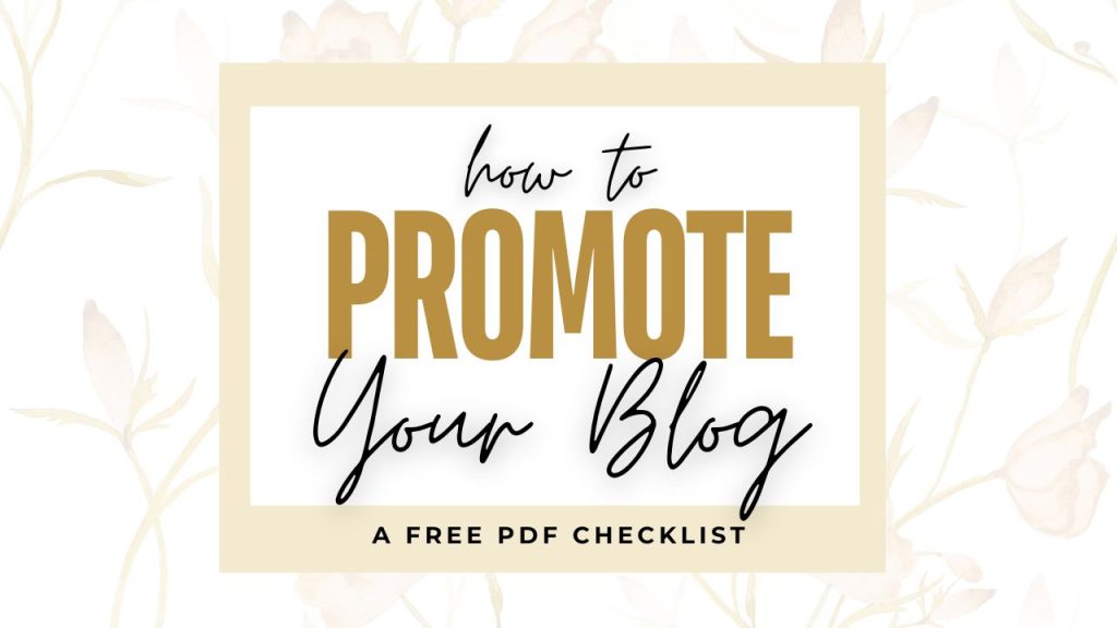 How to Promote Your Blog Course Cover Image in neutrals.