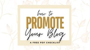 How to Promote Your Blog Course Cover Image in neutrals.