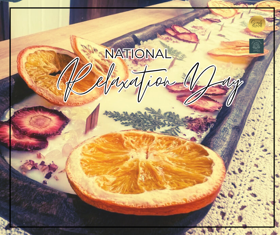 Featured image for National Relaxation Day and Simply Sunni collab with Courtney Miller of Fire Flower Candles.