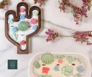 2 southwest themed summer candles by Fire Flower Candles for this featured blogger post.