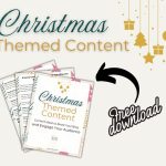 The image for hte Free Downloadable for the Christmas Content Ideas.