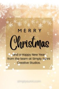 A Pinterest pin image for the Merry Christmas post by Sunni at Simply Sunni Creative Studios.