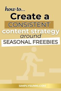 A post background with a figure walking steadily up steps to illustrate consistency in seasonal freebies.