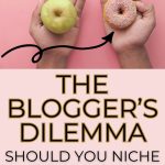 A picture of deciding on an apple or a donut representing the Blogger's Dilemma in a fun way.