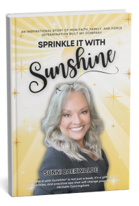 A 3D image of the book, Sprinkle it with Sunshine, now available on amazon- https://a.co/d/3t0WmqR