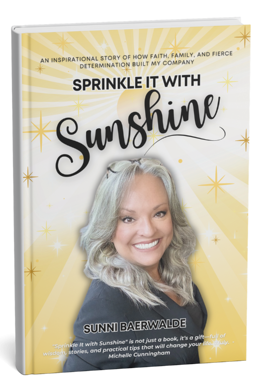 A 3D image of the book, Sprinkle it with Sunshine, now available on amazon- https://a.co/d/3t0WmqR
