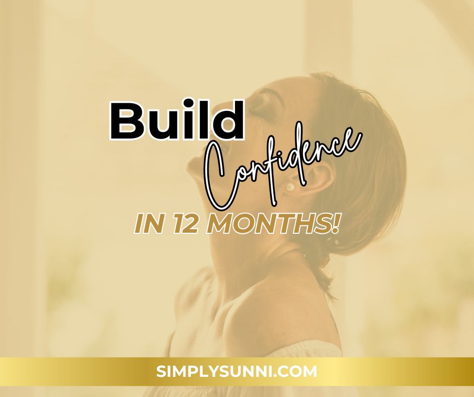 Build Confidence in your blog in only 12 months featured image with a confident woman.