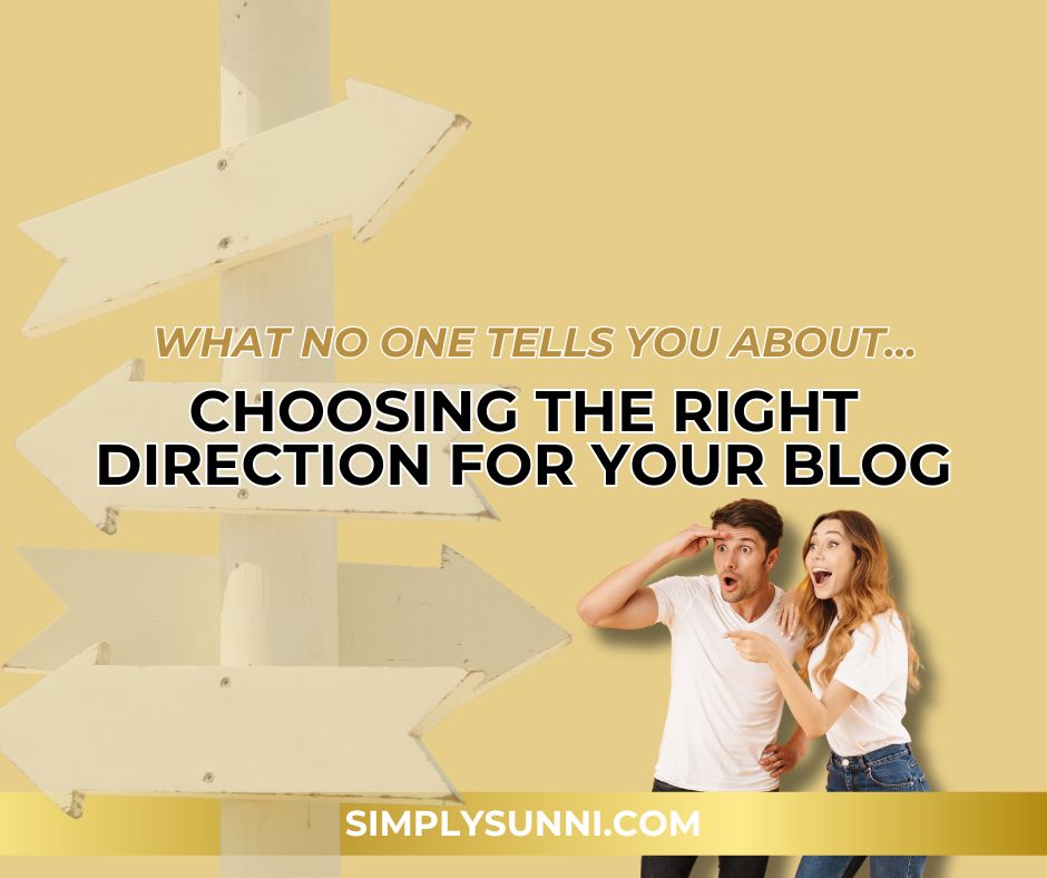 A graphic image featuring to surprised bloggers and a set of arrows for the right direction.