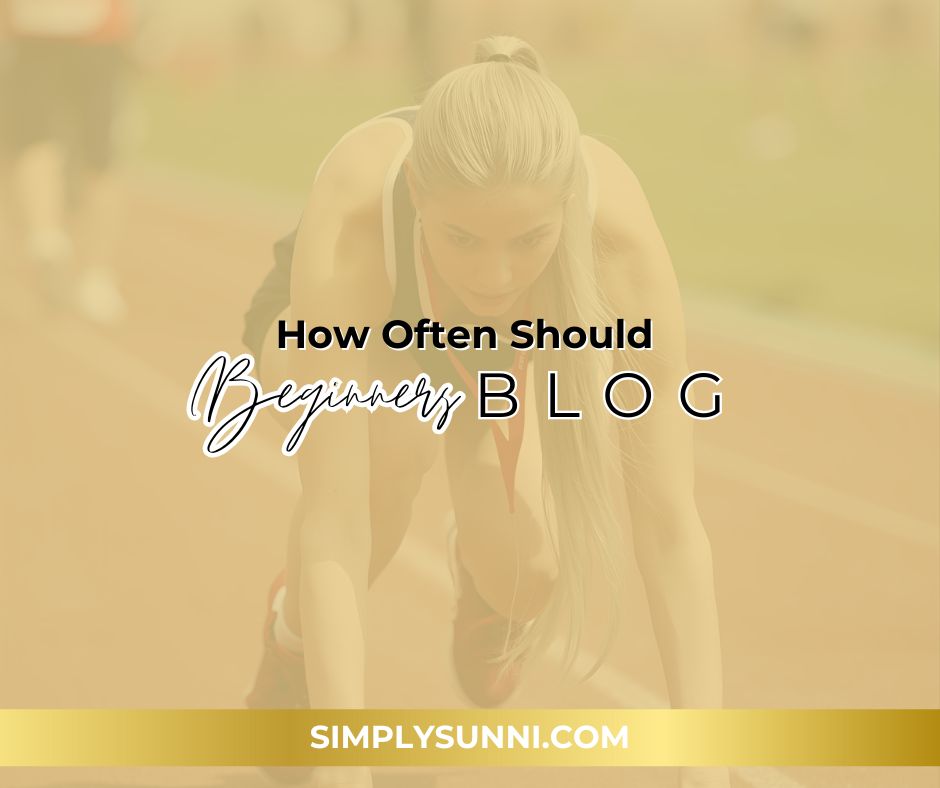Image of a runner at the start line for How Often Should beginners Blog.